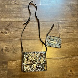 Patricia Nash crossbody and matching wallet